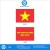 Hoạ tiết áo cờ đỏ sao vàng đoàn thanh niên huyện Bạch Long Vỹ